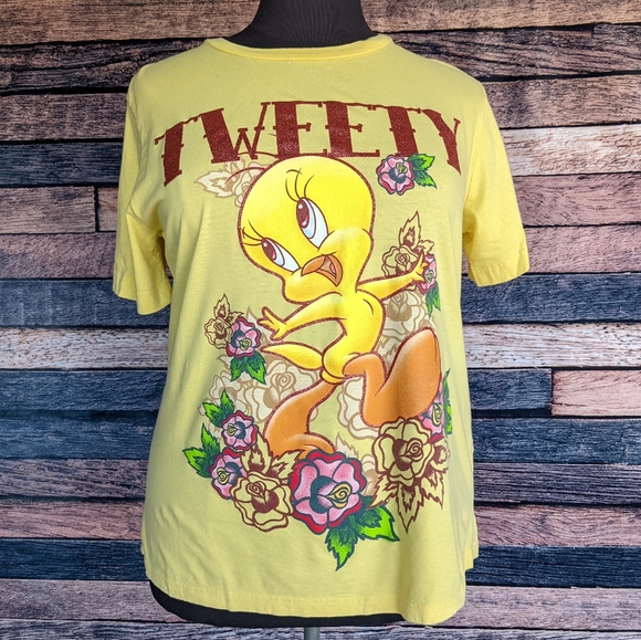 Happy Tweety Vintage Yellow Tee - Picture 1 of 7